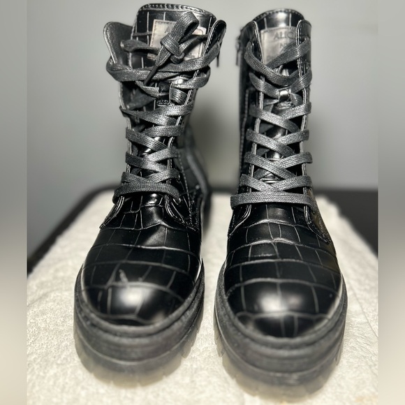 Combat Boots Woman Aligia Shoes Platform Flatform Motorcyclist Toocool EU38 US7 - Picture 2 of 10